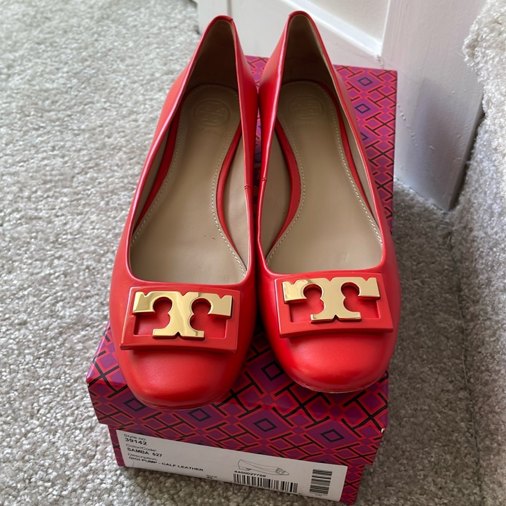 Orange/Red Tory Burch Gigi Pump